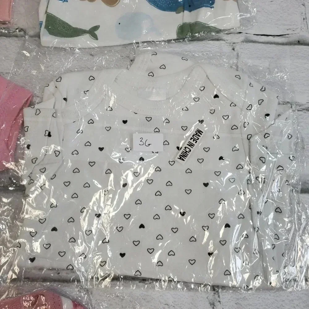 3m Girls Bodysuit set, 5pieces. Baby Girls Basic Bodysuits. Lot 1
